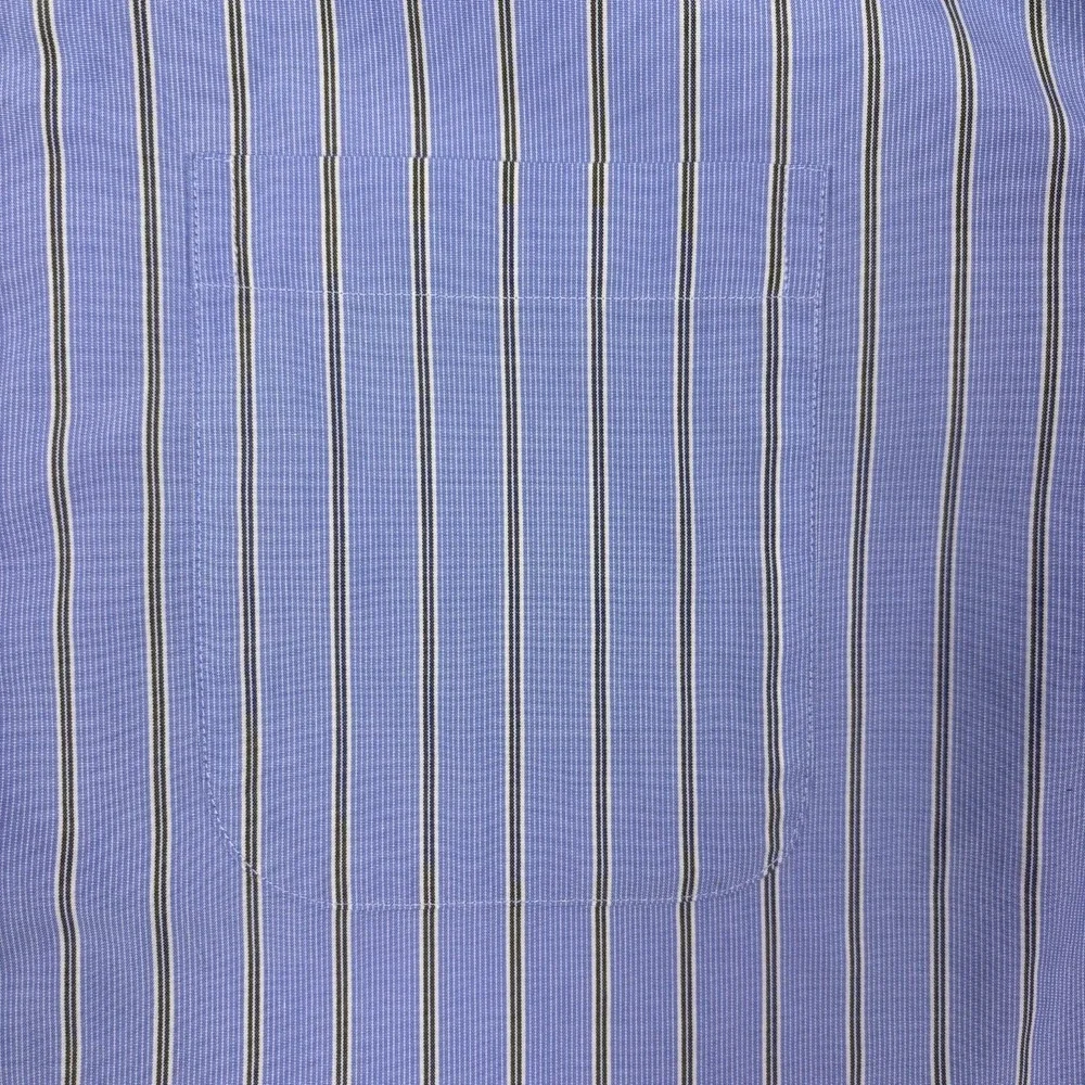Nordstrom Trim Fit Button Up Shirt Mens Sz 16 1/2 32-33 Blue‎ White Stripe Smart